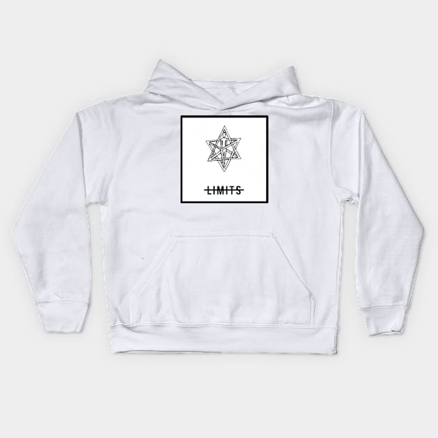 No Limits Merkaba White #8 Kids Hoodie by imetatron